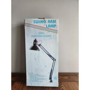 Vintage Lite Source LS-105Blk Swing Adjustable Arm Clamp On Lamp Desk